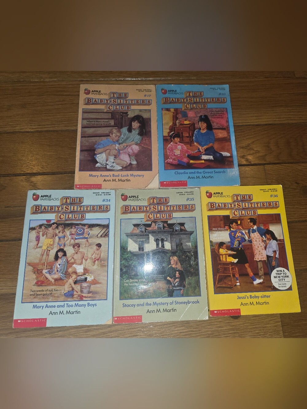 The Baby-Sitters Club Paperback Lot of 5 by Ann M. Martin #17 & #33-36